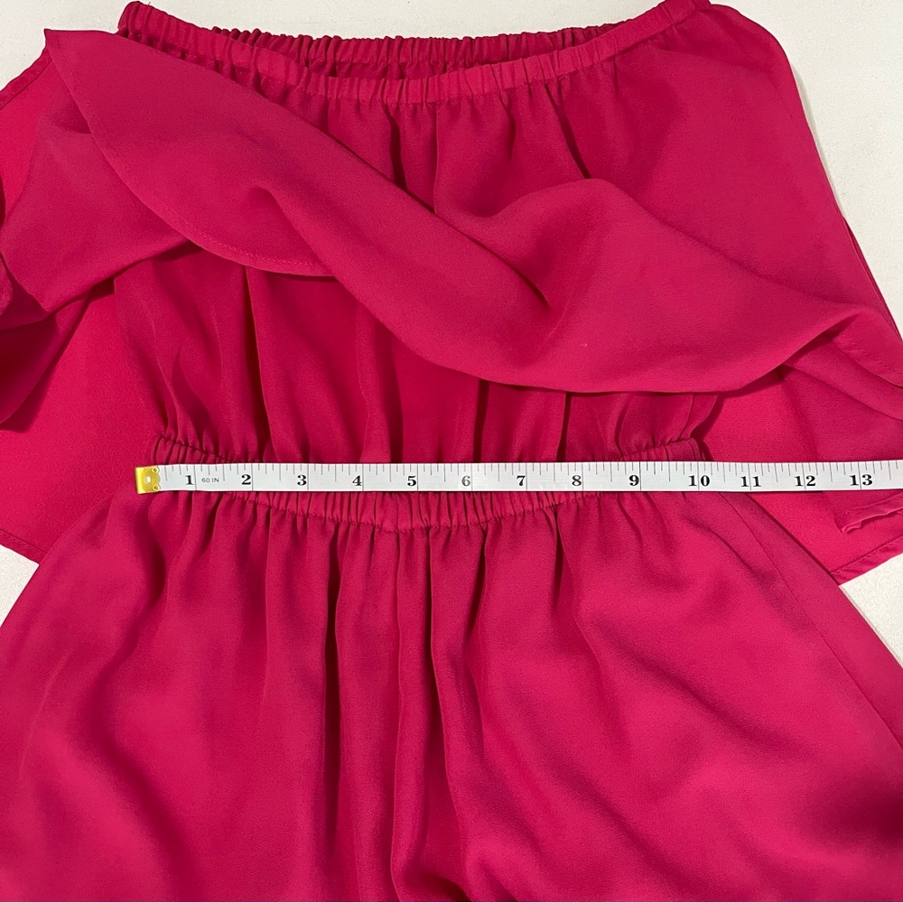 Show Me Youe MuMu pink mini off the shoulder romper - Picture 6 of 9